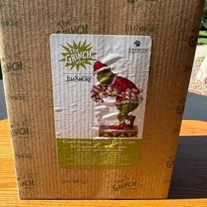 Jim Shore Grinch with Red and White Candy Canes